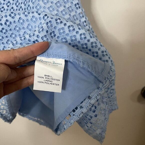 NEW! Draper James collection lattice a line dress light blue Size US 10 $195 - Picture 2 of 7
